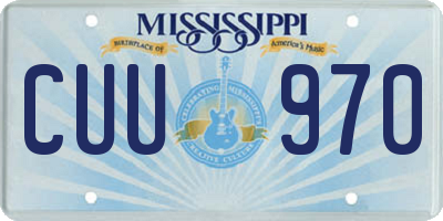 MS license plate CUU970