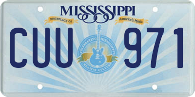 MS license plate CUU971