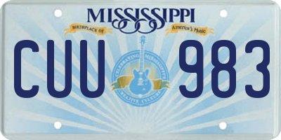 MS license plate CUU983