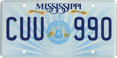 MS license plate CUU990