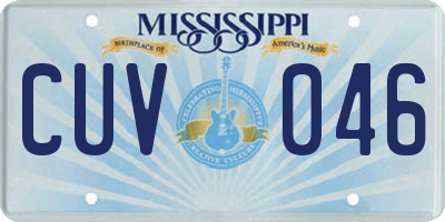MS license plate CUV046