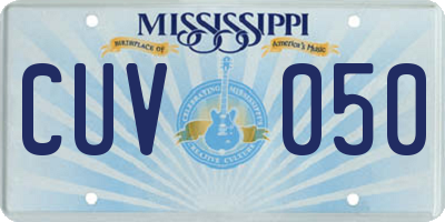 MS license plate CUV050