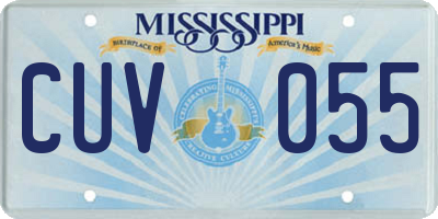 MS license plate CUV055