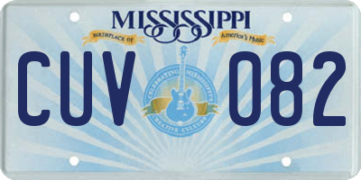 MS license plate CUV082