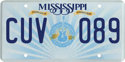 MS license plate CUV089