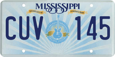 MS license plate CUV145
