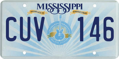 MS license plate CUV146