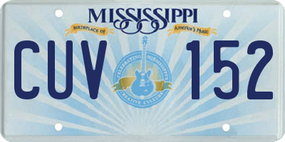 MS license plate CUV152