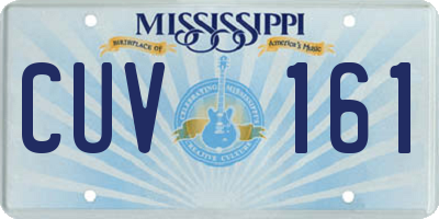 MS license plate CUV161