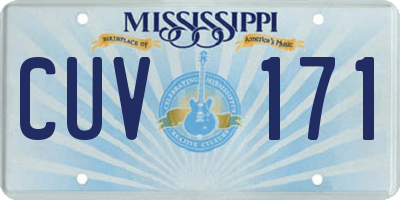 MS license plate CUV171