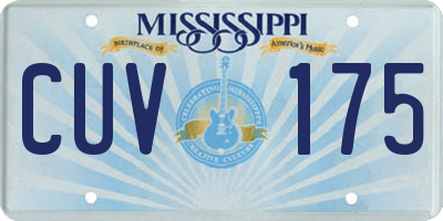 MS license plate CUV175