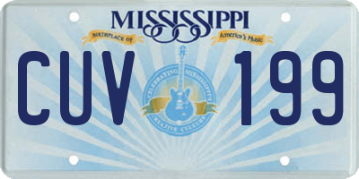 MS license plate CUV199