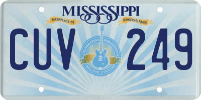 MS license plate CUV249