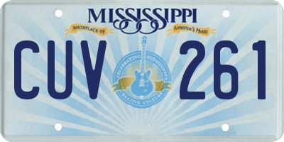 MS license plate CUV261