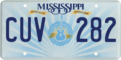 MS license plate CUV282