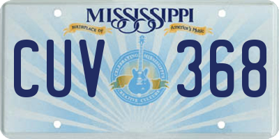 MS license plate CUV368