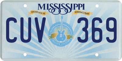 MS license plate CUV369