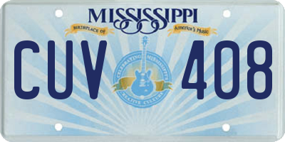MS license plate CUV408