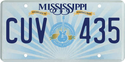 MS license plate CUV435