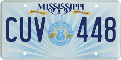MS license plate CUV448