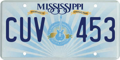 MS license plate CUV453