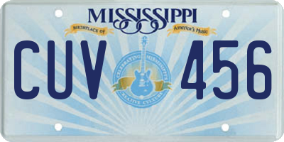 MS license plate CUV456