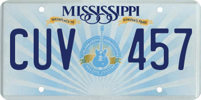 MS license plate CUV457