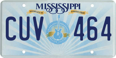 MS license plate CUV464