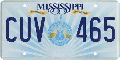 MS license plate CUV465