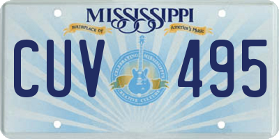 MS license plate CUV495