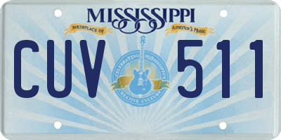 MS license plate CUV511