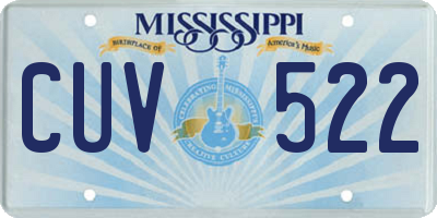 MS license plate CUV522