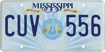 MS license plate CUV556