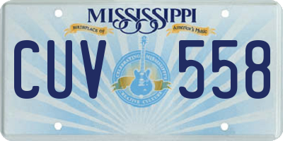 MS license plate CUV558