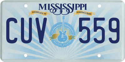 MS license plate CUV559