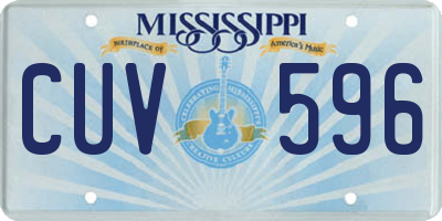 MS license plate CUV596