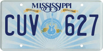 MS license plate CUV627