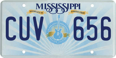 MS license plate CUV656