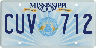 MS license plate CUV712