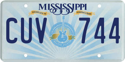 MS license plate CUV744