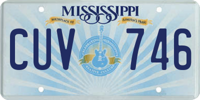 MS license plate CUV746