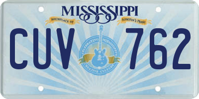 MS license plate CUV762
