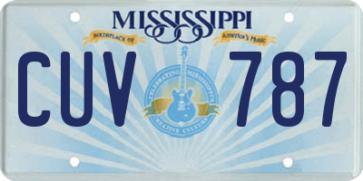 MS license plate CUV787