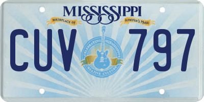 MS license plate CUV797