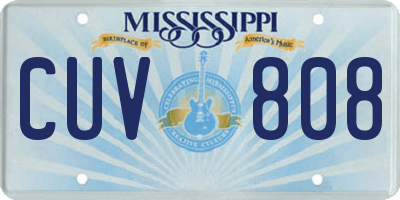 MS license plate CUV808