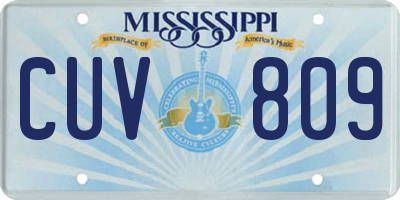 MS license plate CUV809