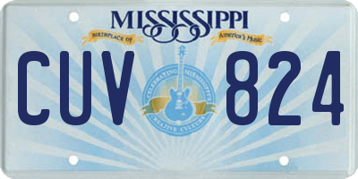 MS license plate CUV824