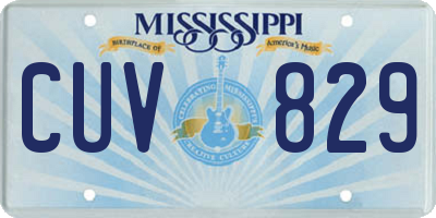 MS license plate CUV829