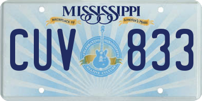 MS license plate CUV833