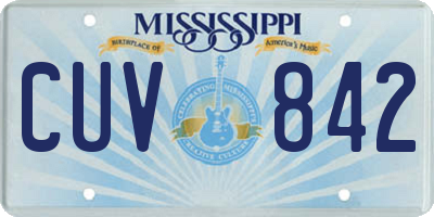 MS license plate CUV842